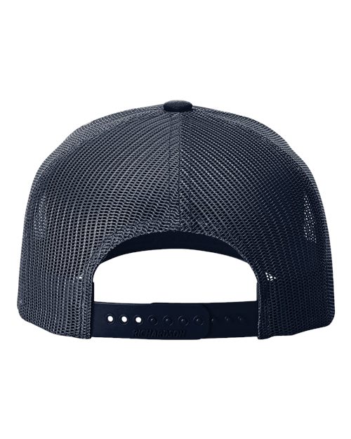 Richardson 112FPR Five-Panel Trucker Rope Cap - Navy/ White - back