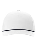 Richardson 112FPR Five-Panel Trucker Rope Cap - White/ Navy - front