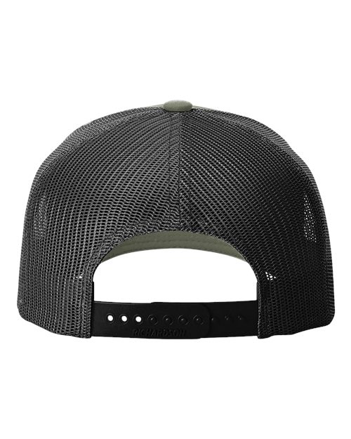 Richardson 112FPR Five-Panel Trucker Rope Cap - Loden Green/ Black - back