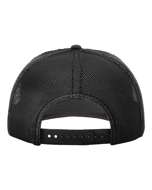 Richardson 112WF Fremont Trucker Cap - Charcoal/ Black - back