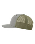 Richardson 112WF Fremont Trucker Cap - Khaki/ Loden - side