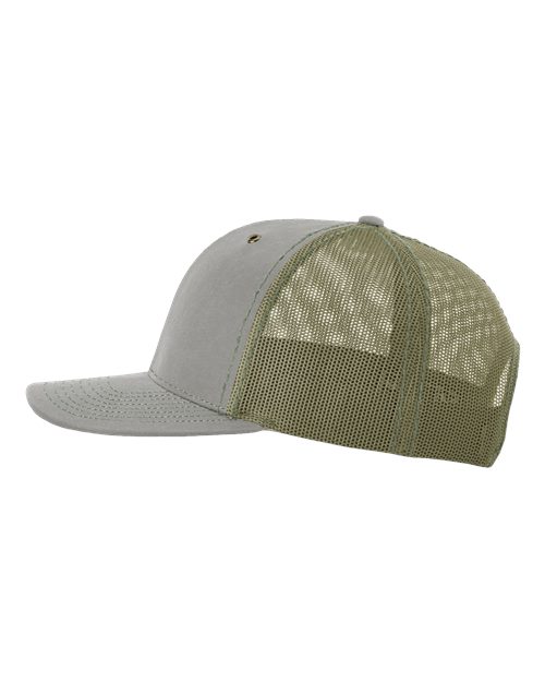Richardson 112WF Fremont Trucker Cap - Khaki/ Loden - side