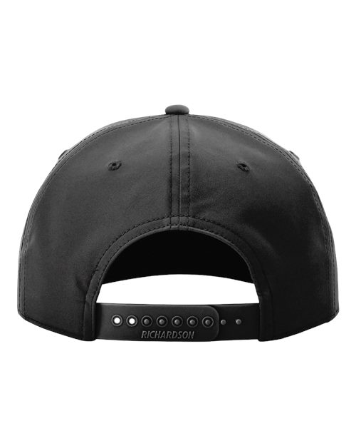 Richardson 258 Five-Panel Classic Rope Cap - Black/ White - back