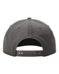 Richardson 258 Five-Panel Classic Rope Cap - Dark Grey/ White - back