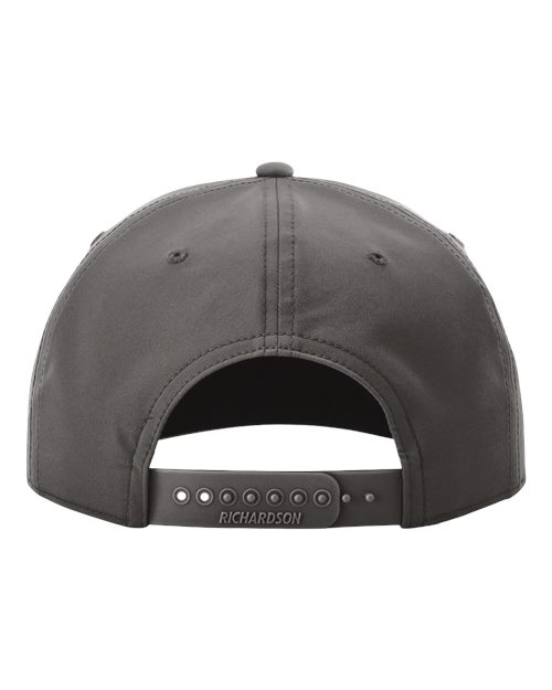 Richardson 258 Five-Panel Classic Rope Cap - Dark Grey/ White - back