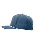 Richardson 258 Five-Panel Classic Rope Cap - Light Blue/ White - side