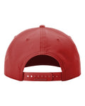 Richardson 258 Five-Panel Classic Rope Cap - Red/ White - back