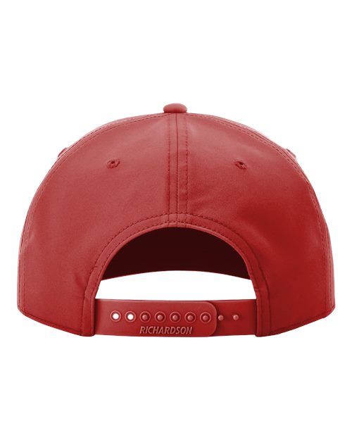 Richardson 258 Five-Panel Classic Rope Cap - Red/ White - back