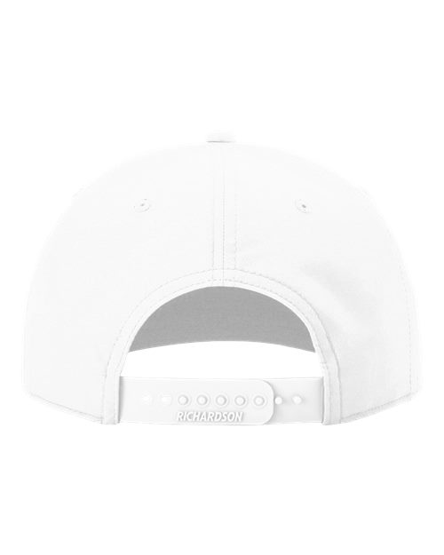 Richardson 258 Five-Panel Classic Rope Cap - White/Black - back