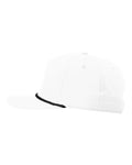 Richardson 258 Five-Panel Classic Rope Cap - White/Black - side