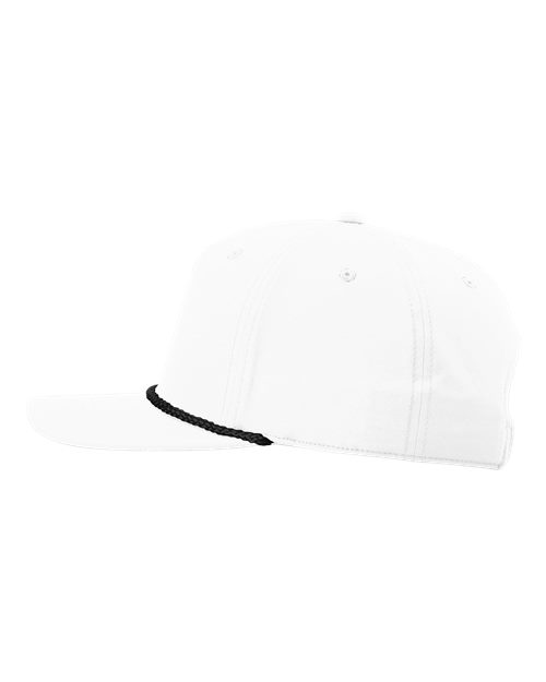 Richardson 258 Five-Panel Classic Rope Cap - White/Black - side