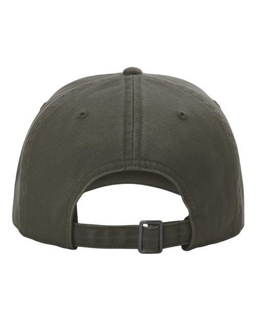 Richardson 326 Peach Twill Dad Hat - Army Green - back