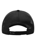 Richardson 111 Garment-Washed Trucker Cap - Black - back