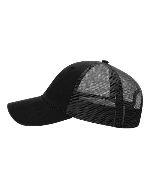 Richardson 111 Garment-Washed Trucker Cap - Black - side