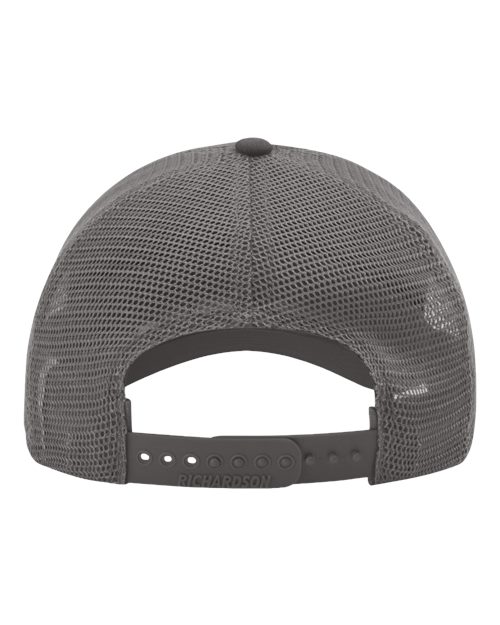 Richardson 111 Garment-Washed Trucker Cap - Charcoal - back