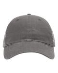 Richardson 111 Garment-Washed Trucker Cap - Charcoal - front