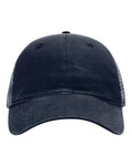 Richardson 111 Garment-Washed Trucker Cap - Navy - front