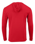 Paragon 220 Unisex Bahama Performance Hooded Long Sleeve T-Shirt - Red - back