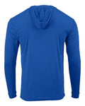 Paragon 220 Unisex Bahama Performance Hooded Long Sleeve T-Shirt - Royal - back