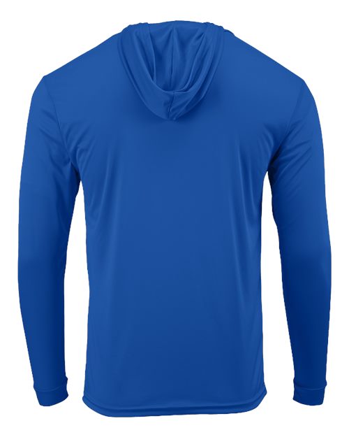 Paragon 220 Unisex Bahama Performance Hooded Long Sleeve T-Shirt - Royal - back