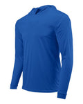 Paragon 220 Unisex Bahama Performance Hooded Long Sleeve T-Shirt - Royal - side