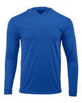 Paragon 220 Unisex Bahama Performance Hooded Long Sleeve T-Shirt - Royal - front