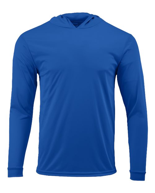 Paragon 220 Unisex Bahama Performance Hooded Long Sleeve T-Shirt - Royal - front