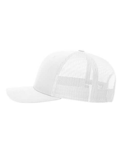 Richardson 112PL 112+ R-Flex Adjustable Trucker Cap - White - side