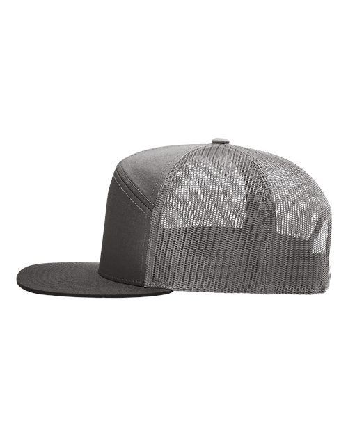 Richardson 168 Seven-Panel Trucker Cap - Charcoal - side