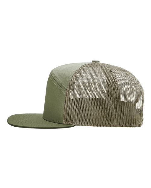 Richardson 168 Seven-Panel Trucker Cap - Loden Green - side