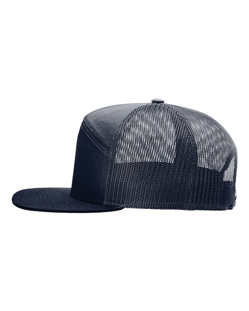 Richardson 168 Seven-Panel Trucker Cap - Navy - side