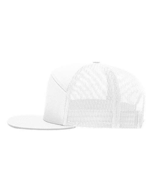 Richardson 168 Seven-Panel Trucker Cap - White - side