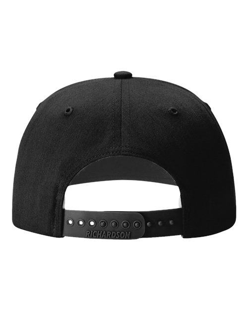 Richardson 312 Twill Back Trucker Cap - Black - back