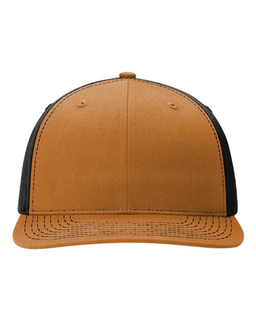 Richardson 312 Twill Back Trucker Cap - Caramel/ Black - front