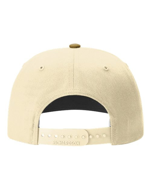 Richardson 312 Twill Back Trucker Cap - Heather Grey/ Birch/ Amber Gold - back