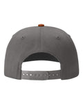 Richardson 312 Twill Back Trucker Cap - Heather Grey/ Charcoal/ Dark Orange - back