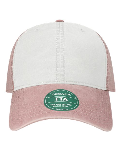 LEGACY TTA Terra Twill Cap - White/ Dusty Rose - front