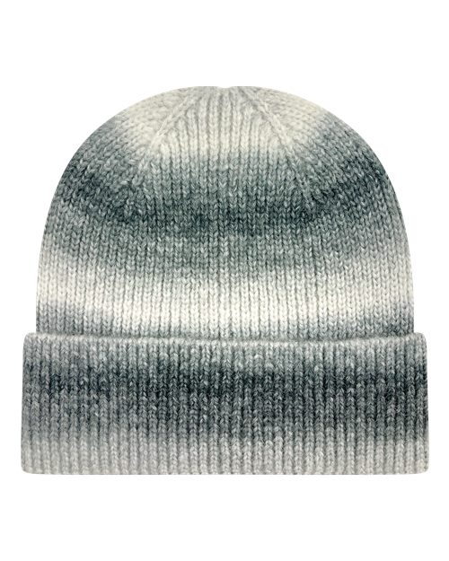 LEGACY KTDRB Tie-Dyed Ribbed Beanie - Grey Marble - front