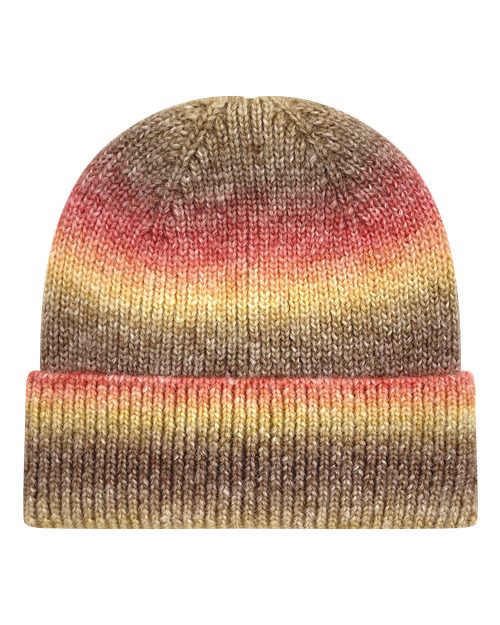 LEGACY KTDRB Tie-Dyed Ribbed Beanie - Sunset - front