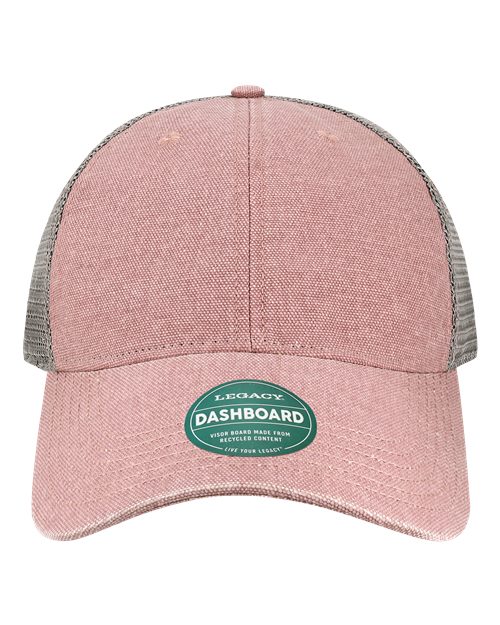 LEGACY DTA Dashboard Trucker Cap - Dusty Rose/ Grey - front