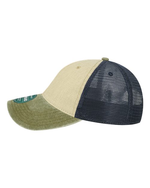 LEGACY DTA Dashboard Trucker Cap - Stone/ Olive/ Navy - side
