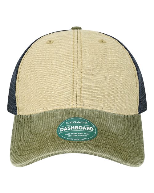 LEGACY DTA Dashboard Trucker Cap - Stone/ Olive/ Navy - front