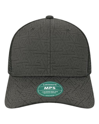LEGACY MPS Mid-Pro Snapback Trucker Cap - Black Z - Quilted - front