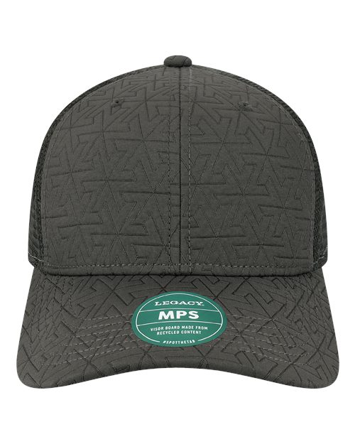 LEGACY MPS Mid-Pro Snapback Trucker Cap - Black Z - Quilted - front