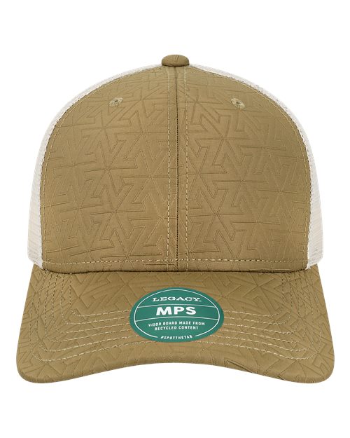 LEGACY MPS Mid-Pro Snapback Trucker Cap - Brown Z - Quilted - front