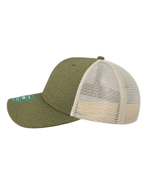 LEGACY MPS Mid-Pro Snapback Trucker Cap - Olive Z - Quilted - side