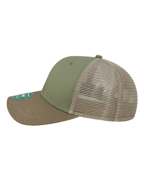 LEGACY MPS Mid-Pro Snapback Trucker Cap - Olive/ Dark Olive/ Dark Khaki - side