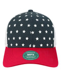 LEGACY MPS Mid-Pro Snapback Trucker Cap - USA - front