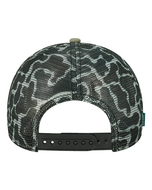 LEGACY MPS Mid-Pro Snapback Trucker Cap - Olive/ Grey/ Grey Camo - back