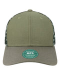 LEGACY MPS Mid-Pro Snapback Trucker Cap - Olive/ Grey/ Grey Camo - front